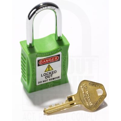 PL201-GRN Lockout Tagout Safety Padlock Green PL201-GRN Lockout Tagout Safety Padlock Green